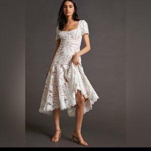 Nwt By Anthropologie Slim Lace Maxi Dress
